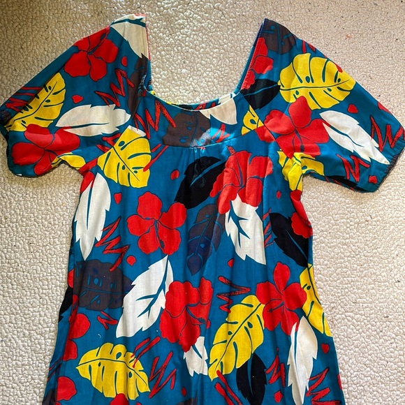 Island Vibrations Made in Hawaii Vintage Cotton MuMu Dress - Picture 2 of 8